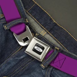 Ford Emblem Seatbelt Belt - Purple Webbing