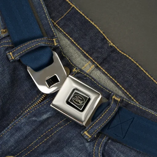 Ford Emblem Seatbelt Belt - Navy Panel Webbing