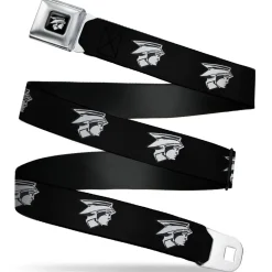 Ford Mercury Head Emblem Full Color Black White Seatbelt Belt - Ford Mercury Head Emblem Black/White Webbing