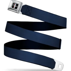 Ford Mustang Emblem Seatbelt Belt - Navy Panel Webbing