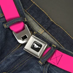 Ford Mustang Seatbelt Belt - Neon Pink Webbing