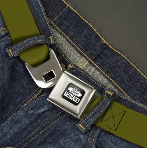Ford Trucks Seatbelt Belt - Olive Webbing