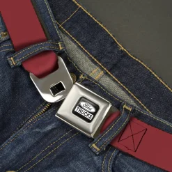 Ford Trucks Seatbelt Belt - Burgundy Webbing