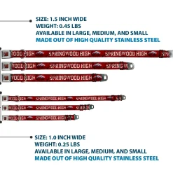 Freddy's Blade Hand Full Color Black/Blood Splatter Seatbelt Buckle Collar - A NIGHTMARE ON ELM STREET/SPRINGWOOD Freddy Pose Black/Red/White