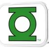 Green Lantern Logo CLOSE-UP FCG White/Green - Chrome Rock Star Buckle
