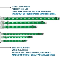 Green Lantern Logo CLOSE-UP Full Color White/Green Seatbelt Buckle Collar - Green Lantern Logo2 Green/Black/Green/White