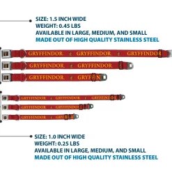 Gryffindor Crest Full Color Seatbelt Buckle Collar - Harry Potter GRYFFINDOR & Crest Black/Red