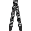 Guitar Strap - 100 Dollar Bill X-Ray Black White