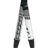 Guitar Strap - 100 Dollar Bill CLOSE-UP White Black