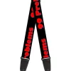 Guitar Strap - 99 PROBLEMS Black/Red