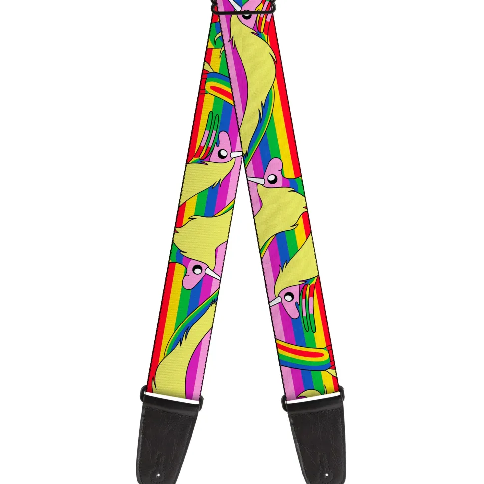 Guitar Strap - Adventure Time Lady Raincorn Poses Stripe Rainbow