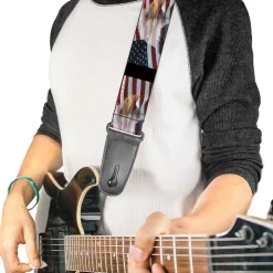 Guitar Strap - American Eagle Flags