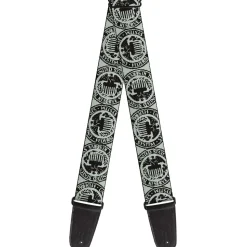Guitar Strap - Americana Federal Reserve Seal Weathered Gray Black