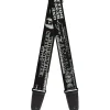 Guitar Strap - Americana One Hundred Dollar Bill Elements Black Gray