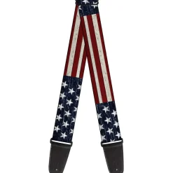 Guitar Strap - Americana Rustic Stars & Stripes