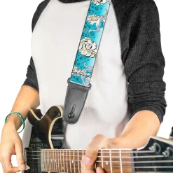 Guitar Strap - Anna Snowflakes Frozen Art Collection Poses