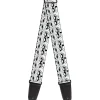 Guitar Strap - Anonymous Face CLOSE-UP Repeat White Black Gray