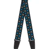 Guitar Strap - Argyle Black Gray Turquoise