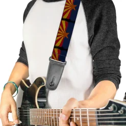 Guitar Strap - Arizona Flag Distressed Painting