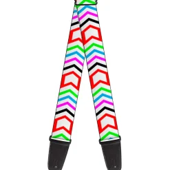 Guitar Strap - Arrows White Multi Color