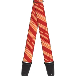 Guitar Strap - Bacon Slices Red