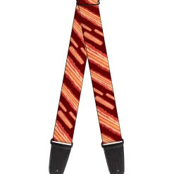 Guitar Strap - Bacon Slices Maroon