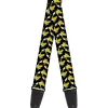 Guitar Strap - Banana Peeled w Sunglasses Black Yellow
