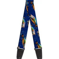Guitar Strap - Bass Fish Water Bubbles