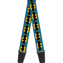 Guitar Strap - Bat Signal-3 Blue Black Yellow