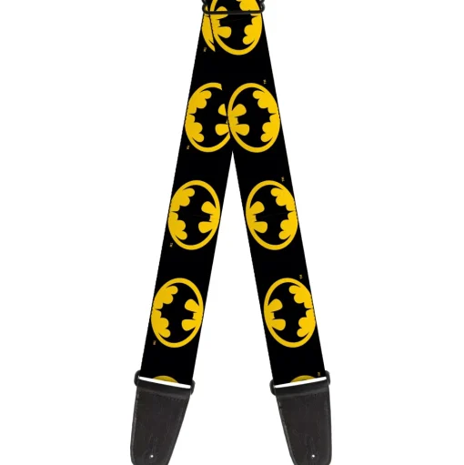 Guitar Strap - Batman 1989 Logo Black/Yellow