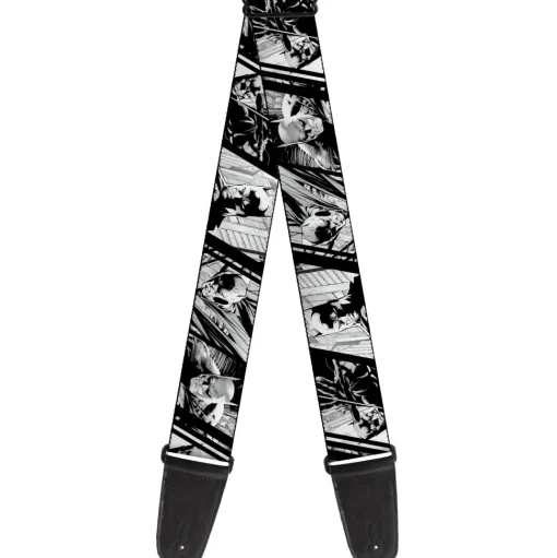 Guitar Strap - Batman Hush Pose Sketches Black/White