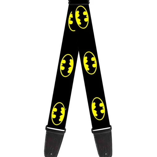 Guitar Strap - Batman Shield Black Yellow