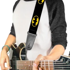 Guitar Strap - Batman Shield Black Yellow