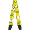Guitar Strap - BAYMAX Hanko Face Yellow Black White