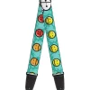 Guitar Strap - Baymax Mood Expressions Baymax Scattered Turquoise
