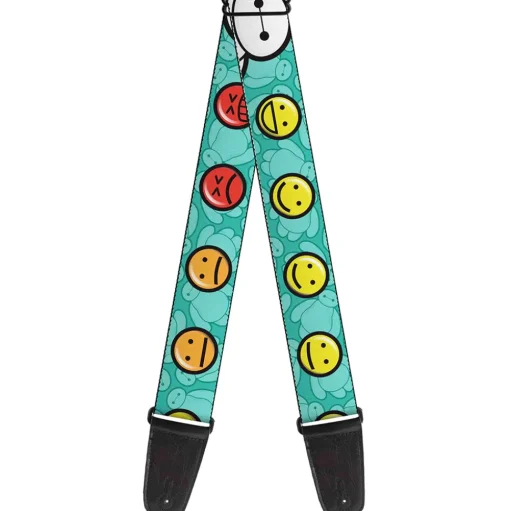 Guitar Strap - Baymax Mood Expressions Baymax Scattered Turquoise