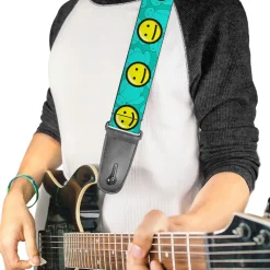 Guitar Strap - Baymax Mood Expressions Baymax Scattered Turquoise