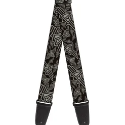 Guitar Strap - BD Logo Scattered Black Gray