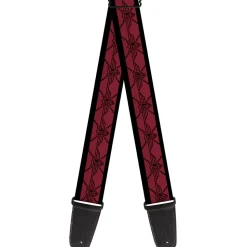 Guitar Strap - BD Monogram2 Red Black