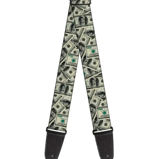 Guitar Strap - Benjamins2 Stacked