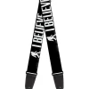 Guitar Strap - Bigfoot Silhouette I BELIEVE Black Gray White