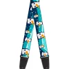 Guitar Strap - Block Penguins Navy
