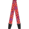 Guitar Strap - Boho Mandala Purples Oranges Pinks