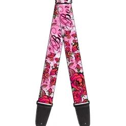 Guitar Strap - Born to Blossom Pink