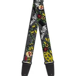 Guitar Strap - Born to Raise Hell Gray