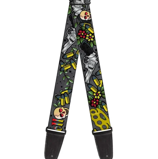 Guitar Strap - Born to Raise Hell Gray