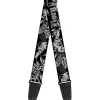 Guitar Strap - Born to Raise Hell Black White