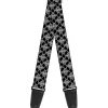 Guitar Strap - Boudoir Wallpaper Black White