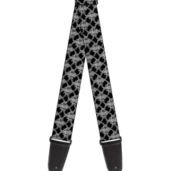 Guitar Strap - Boudoir Wallpaper Black White