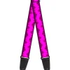 Guitar Strap - Boudoir Wallpaper Fuchsia Black